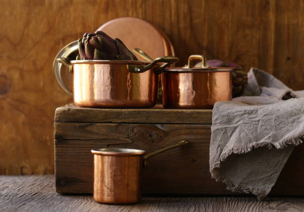 istock copper utensils, pots, ladle and pan 1183019189