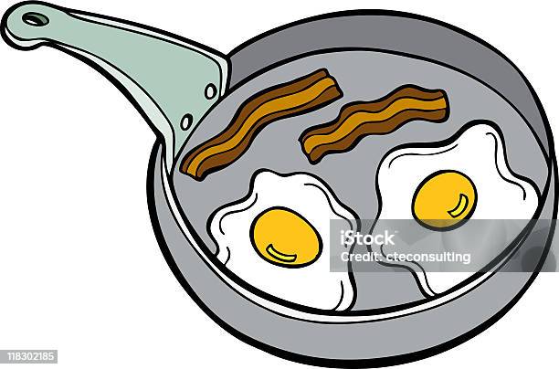베이컨 에그스 목신 말풍선이 있는 달걀에 대한 스톡 벡터 아트 및 기타 이미지 - 달걀, 달걀부침, 드로잉