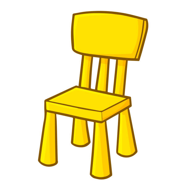 Small Yellow Seat For Children Stock Illustration - Download Image Now -  Chair, Cartoon, Cheerful - iStock