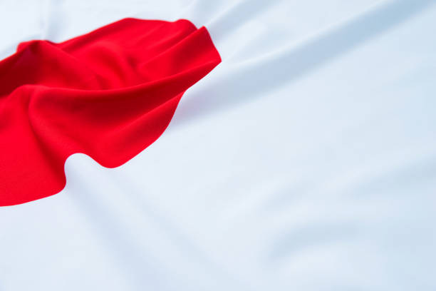 Close up of Japanese flag