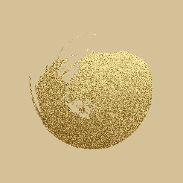 istock Vector gold paint stroke. Abstract gold glittering textured art illustration. 1183041042