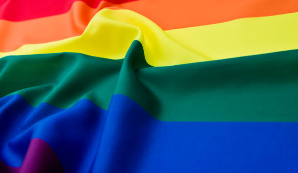 istock Close up of rainbow flag 1183041469