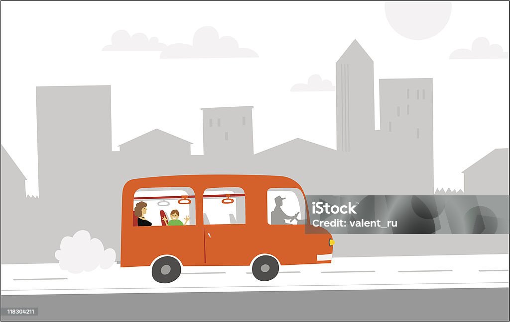 red bus - Lizenzfrei Berufsfahrer Vektorgrafik