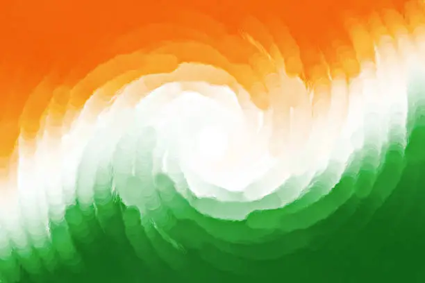 Photo of Abstract Painted Indian Flag Colors background, India Freedom Celebration Background