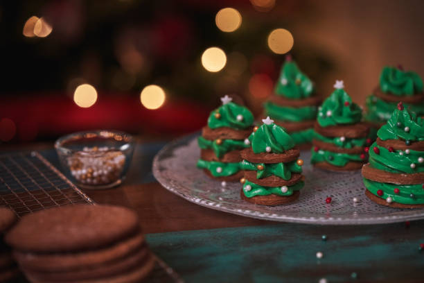 Cookie Christmas tree. Photo with clipping path.