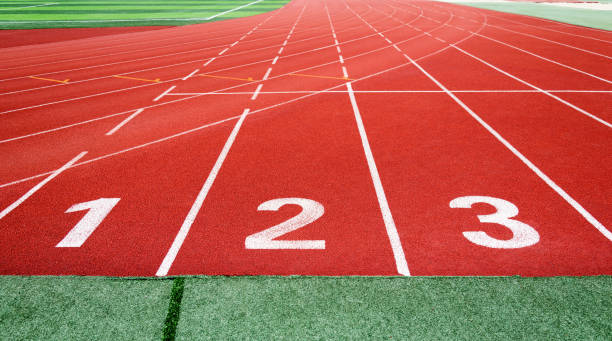 istock Start running track in sport field 1183045651