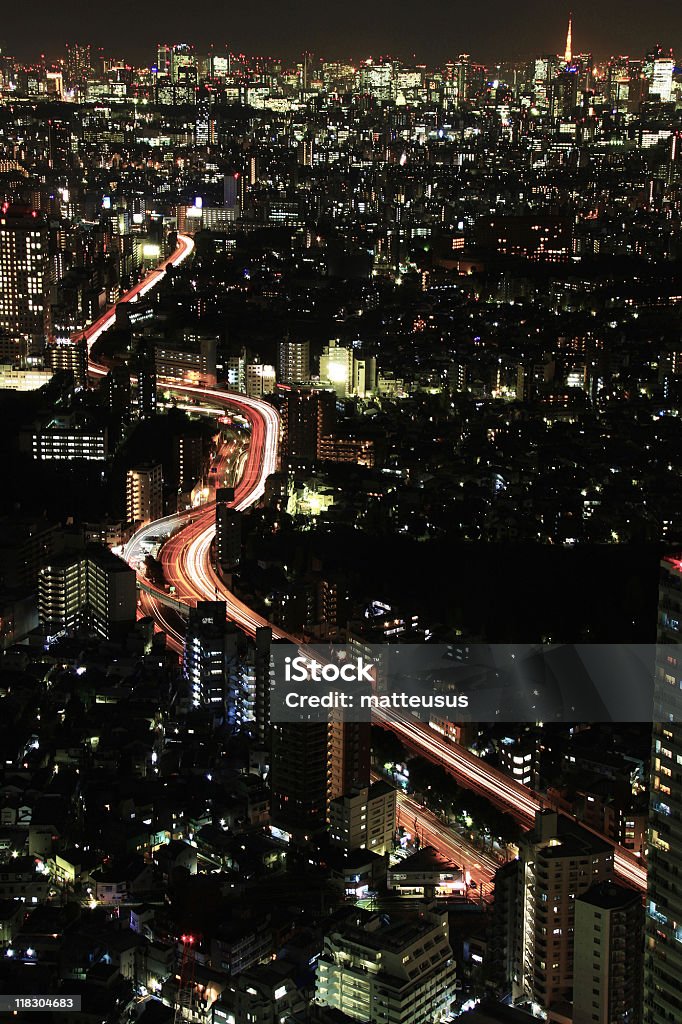 Токио ночи Час Пик - Стоковые фото Абстрактный роялти-фри