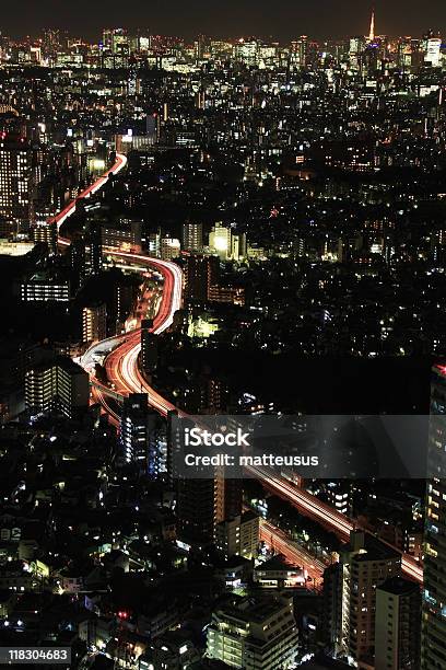 Токио Ночи Час Пик — стоковые фотографии и другие картинки Абстрактный - Абстрактный, Автострада, Большой город