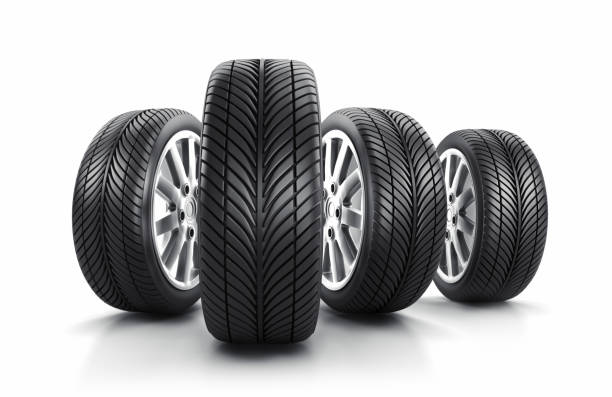 istock Set of car wheels and tires 1183048154