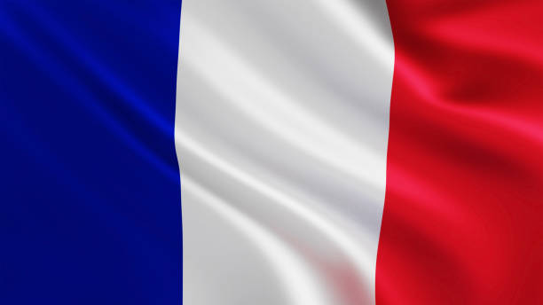 istock Large and Bright Blue White and Red French Flag 1183052675