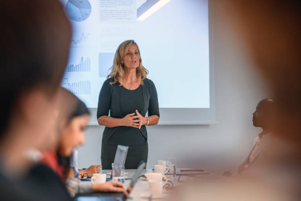 istock Female CEO Presenting Plans for the Coming Year 1183053289