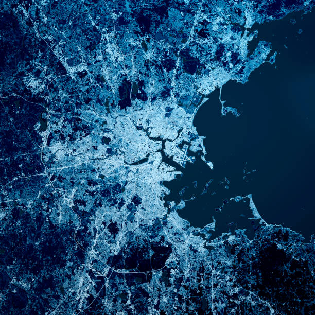 istock Boston City 3D Render Blue Top View Sep 2019 1183054072