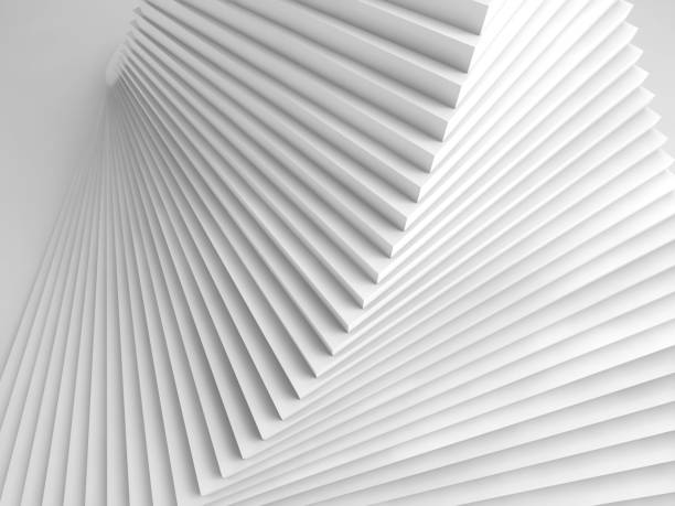istock Abstract white digital background, spiral stairs 1183054974
