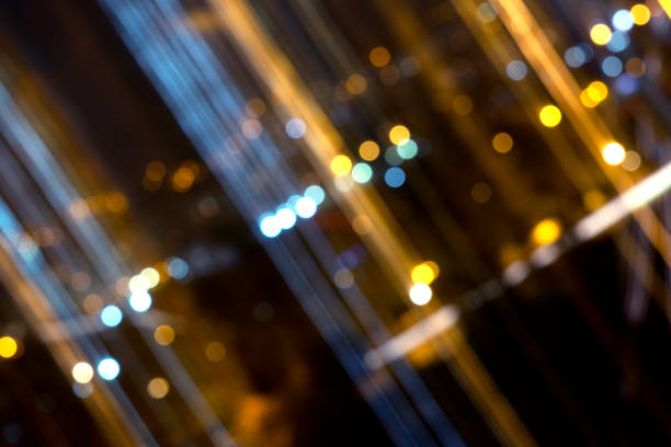 Colorful light circles in blur. Blurred background with light circles.