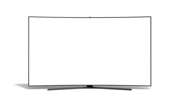 istock curved empty screen fuhd tv 3d render on white 1183071475