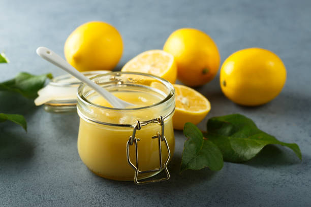 レモンカード - curd cheese food and drink spoon food ストックフォトと画像
