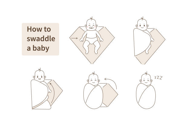 ilustrações, clipart, desenhos animados e ícones de bebê - baby blanket illustrations