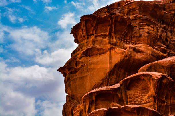 Wadi Rum known also as the Valley of the Moon is a valley cut into the sandstone and granite rock in southern Jordan