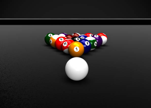 istock American Pool Billiards Balls Table Set Up 3D Render 1183074931