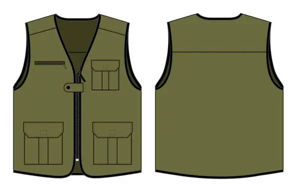 Vector illustration of Army Vest Vector for Template