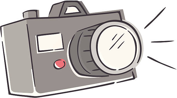ilustraciones, imágenes clip art, dibujos animados e iconos de stock de cámara de trazado - pencil drawing flash