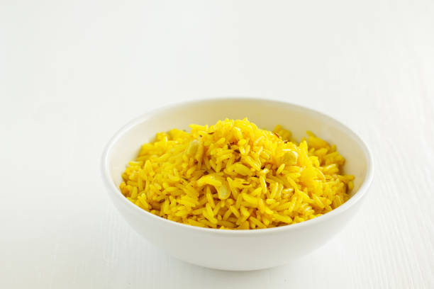 istock Vegetarian rice with curry and cashew nuts. 1183080890
