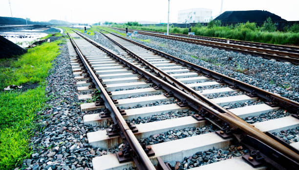 istock Railway next to the coal mine 1183081083