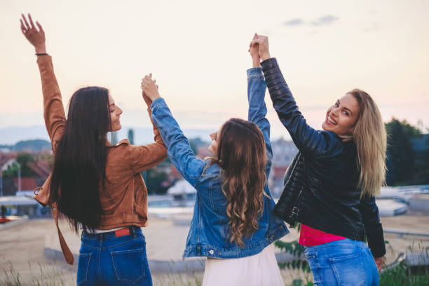 istock Three teenage girls having fun 1183084513