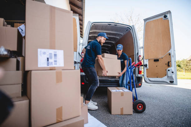 istock Male and Female Gig Delivery Drivers Loading Packages 1183087696