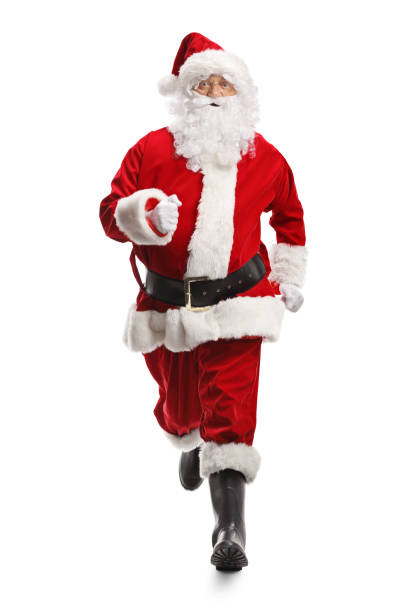 istock Santa Claus running towards the camera 1183087747