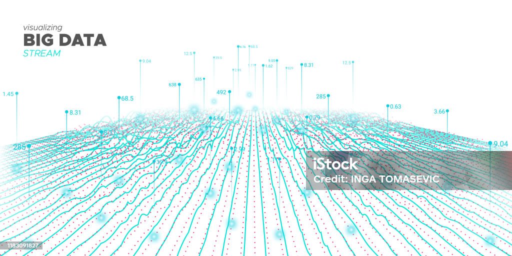 Data Stream Fluid Statistic Visualization Stock Illustration - Download ...