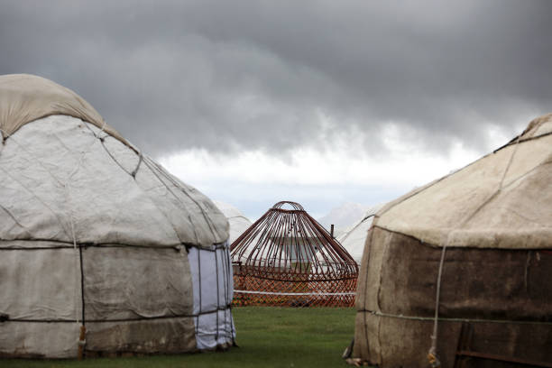 istock Traditional Kyrgyz tents: Yurt 1183092818