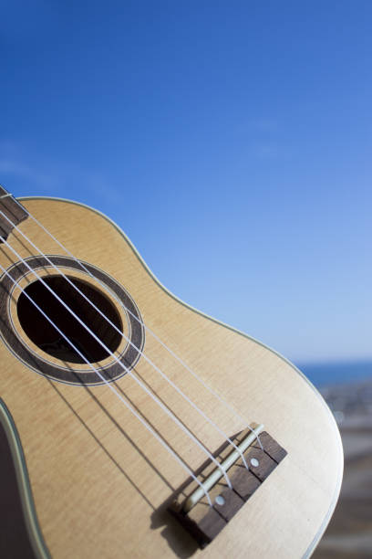istock Natural wood ukulele. No people 1183097344