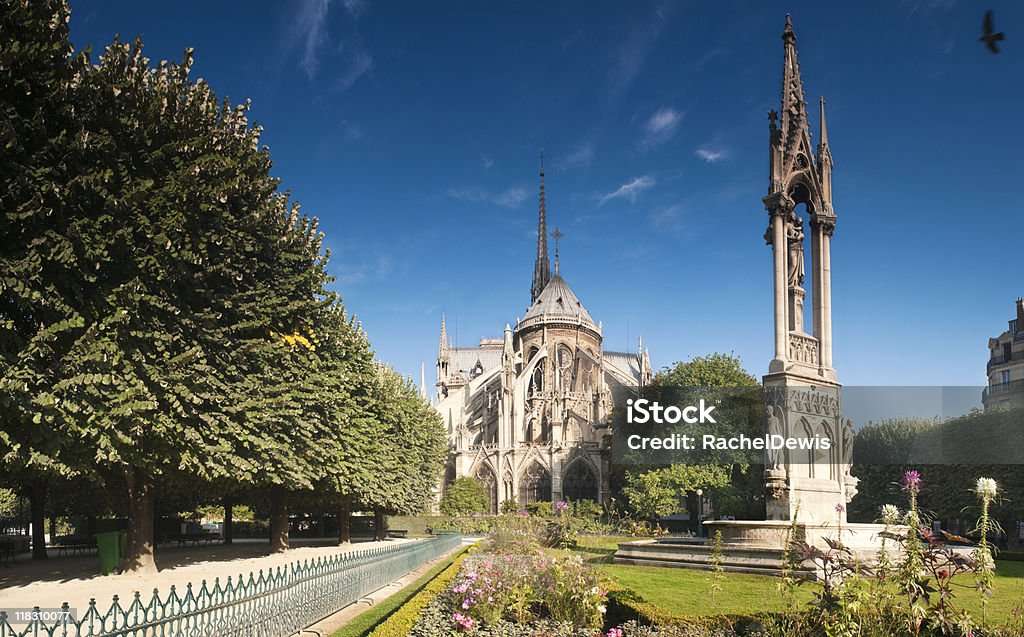 Notre Dame Cathedral.  Architectural Feature Stock Photo