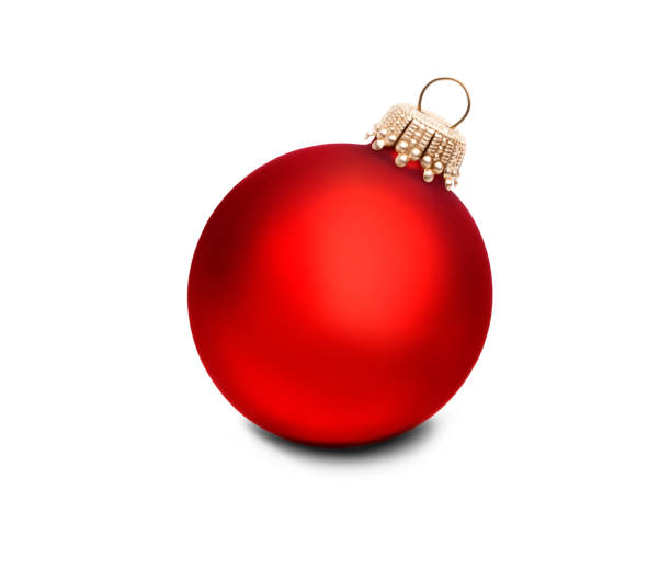 istock Shiny Christmas ball insulated on white background 1183103173