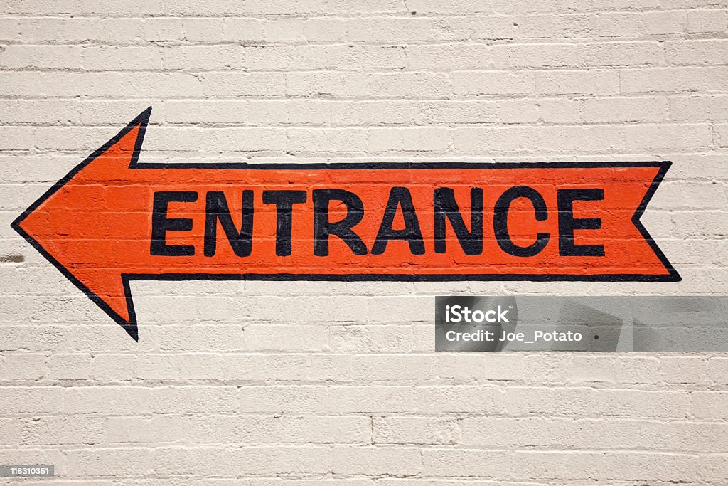 Entrada de Orange Arrow - Foto de stock de Beige libre de derechos