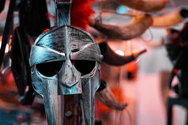 Close up shot of historic warrior gear from the third century before Christ.