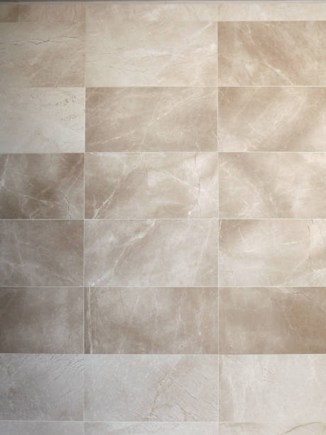 parete piastrellata marrone - tile bathroom tiled floor marble foto e immagini stock