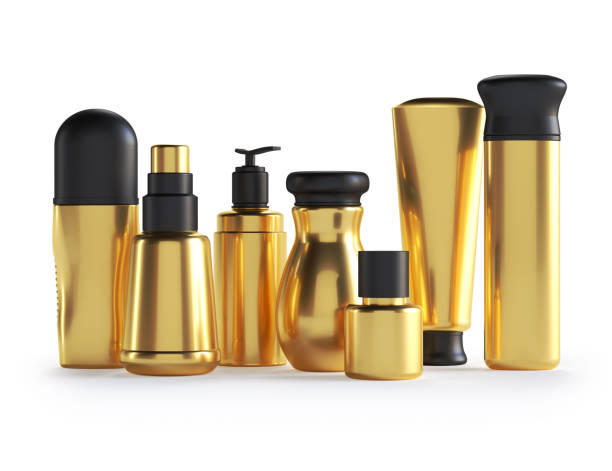 istock Beauty products gold bottle 1183118236