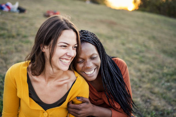 Multi ethnic friendship Multi ethnic friendship lesbian stock pictures, royalty-free photos & images