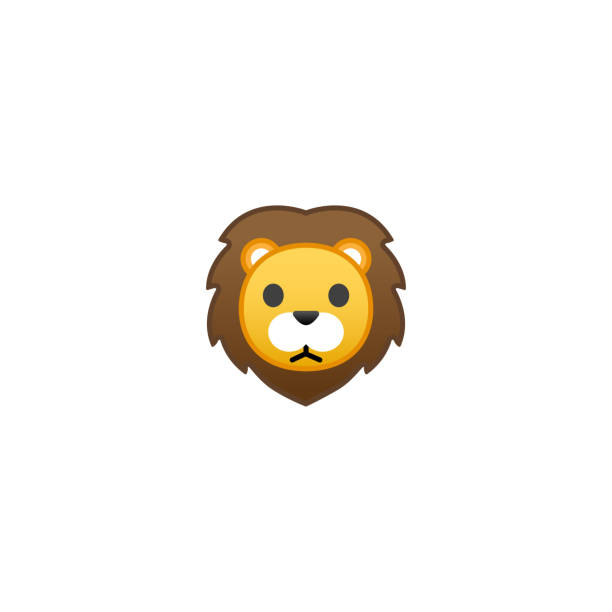 Lion Face Isolated Realistic Vector Icon. King Lion Head Illustration Emoji, Emoticon, Sticker Icon Lion Face Isolated Realistic Vector Icon. King Lion Head Illustration Emoji, Emoticon, Sticker Icon tiger safari animals close up front view stock illustrations