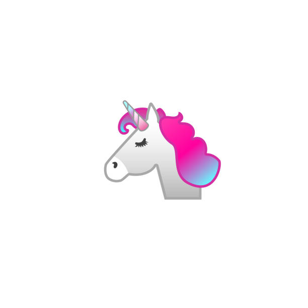 Unicorn Face Isolated Realistic Vector Icon. Unicorn Horse Head Illustration Emoji, Emoticon, Sticker Icon Unicorn Face Isolated Realistic Vector Icon. Unicorn Horse Head Illustration Emoji, Emoticon, Sticker Icon unicorn fish stock illustrations