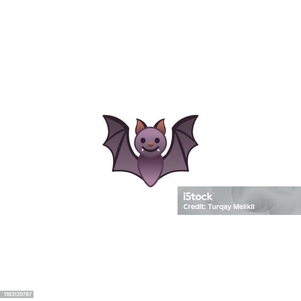 Fledermaus Isoliert Realistische Vektorsymbol Fledermausillustration Emoji Emoticon Aufklebersymbol Stock Vektor Art und mehr Bilder von Fledermaus
