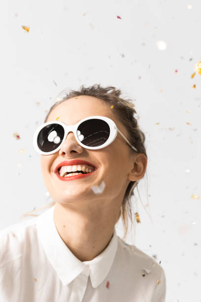 istock A Woman Posing at the Party 1183120796