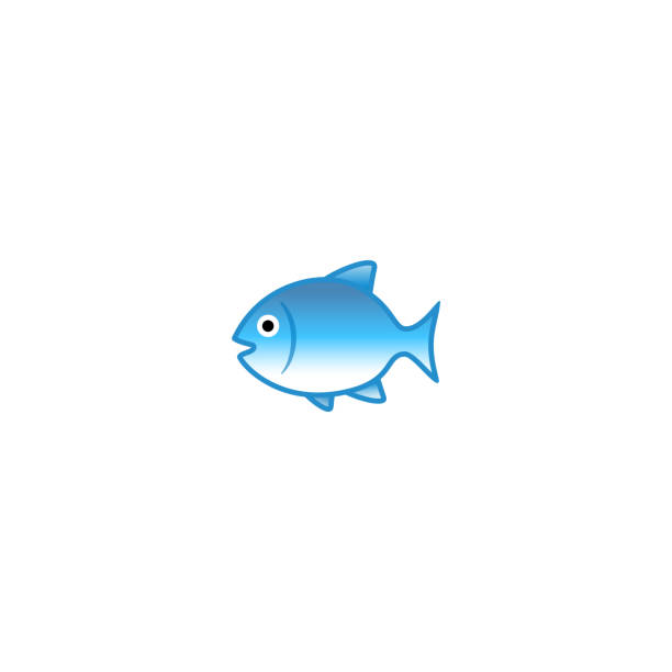 fisch isoliert realistische vektor-symbol. fisch meeresfrüchte illustration emoji, emoticon, aufkleber-symbol - vertebrate european cuisine seafood saltwater fish stock-grafiken, -clipart, -cartoons und -symbole