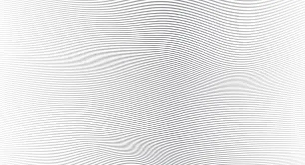 Vector illustration of Black and white wave Stripe Background - simple texture for your design. EPS10 vector illustration background