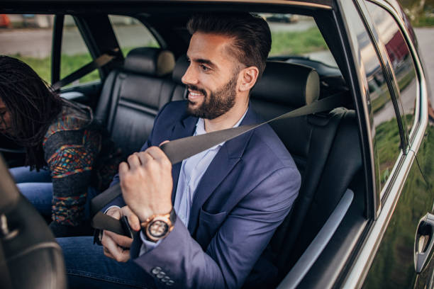istock Businessman driving in the car 1183124831