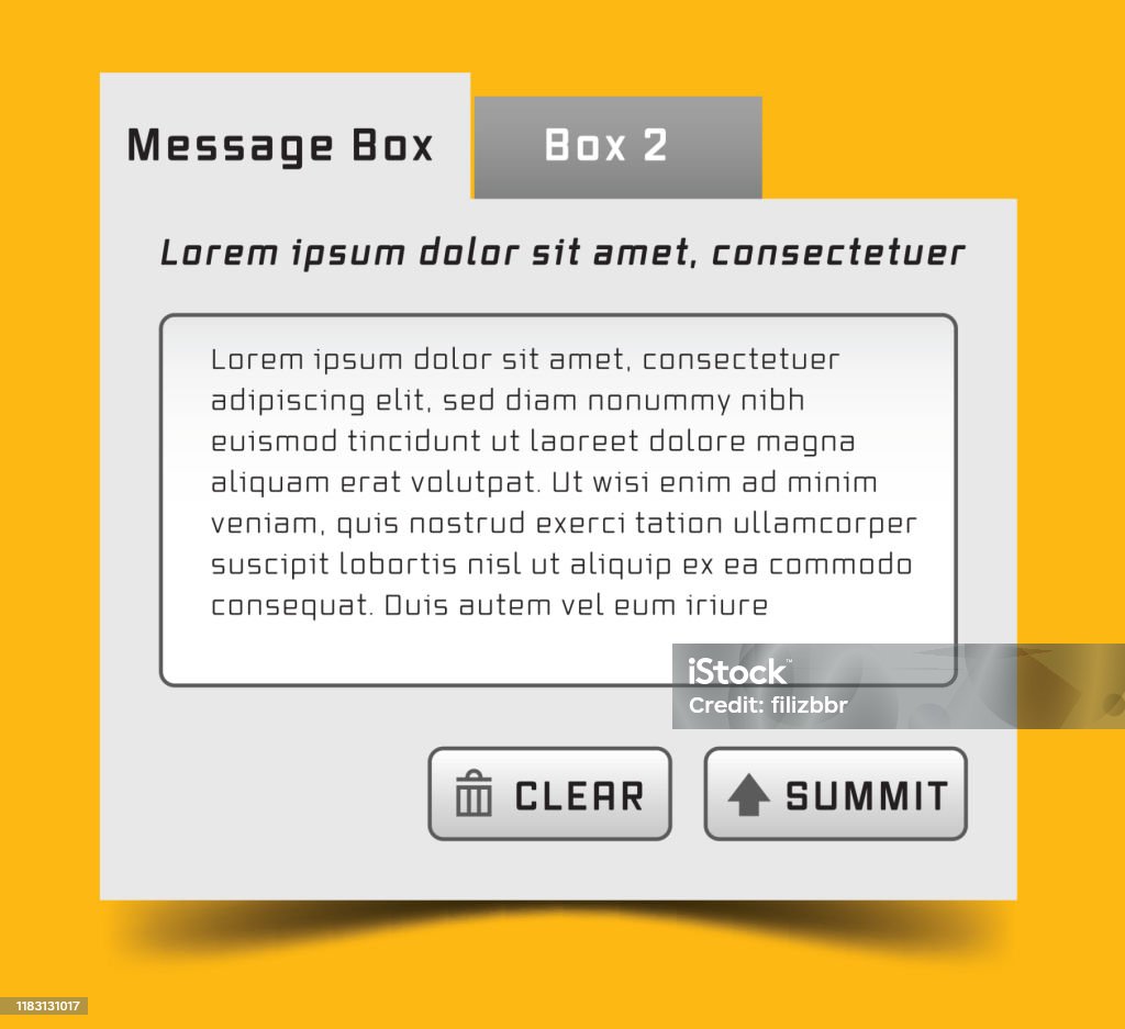 Empty Window Message Box Message Blank Window Template Stock Illustration - Download Image Now ...