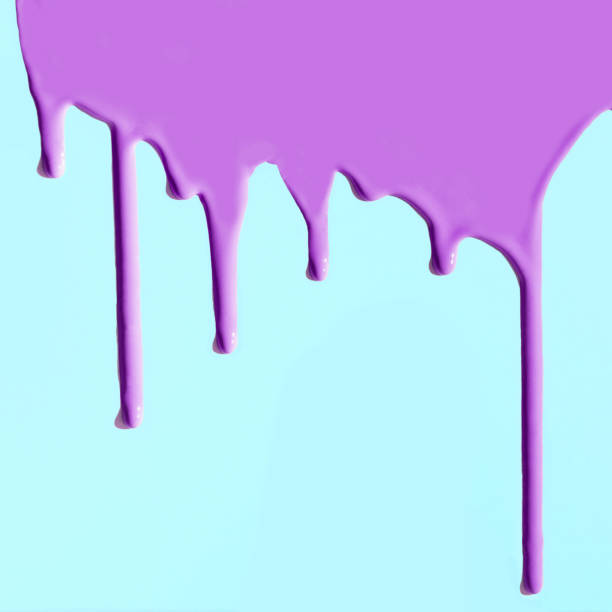 istock Pouring purple paint on neo mint or blue. Creative pattern with copy space. 1183135780