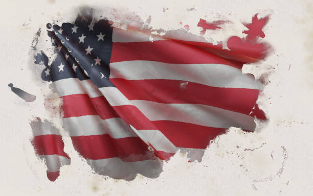 istock American Flag, Usa National Colors Background  <<3D Rendering>> 1183139396